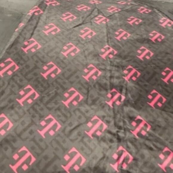 T-Mobile Folding Umbrella Black Pink T Pattern New In Wrap Unused - Picture 3 of 8